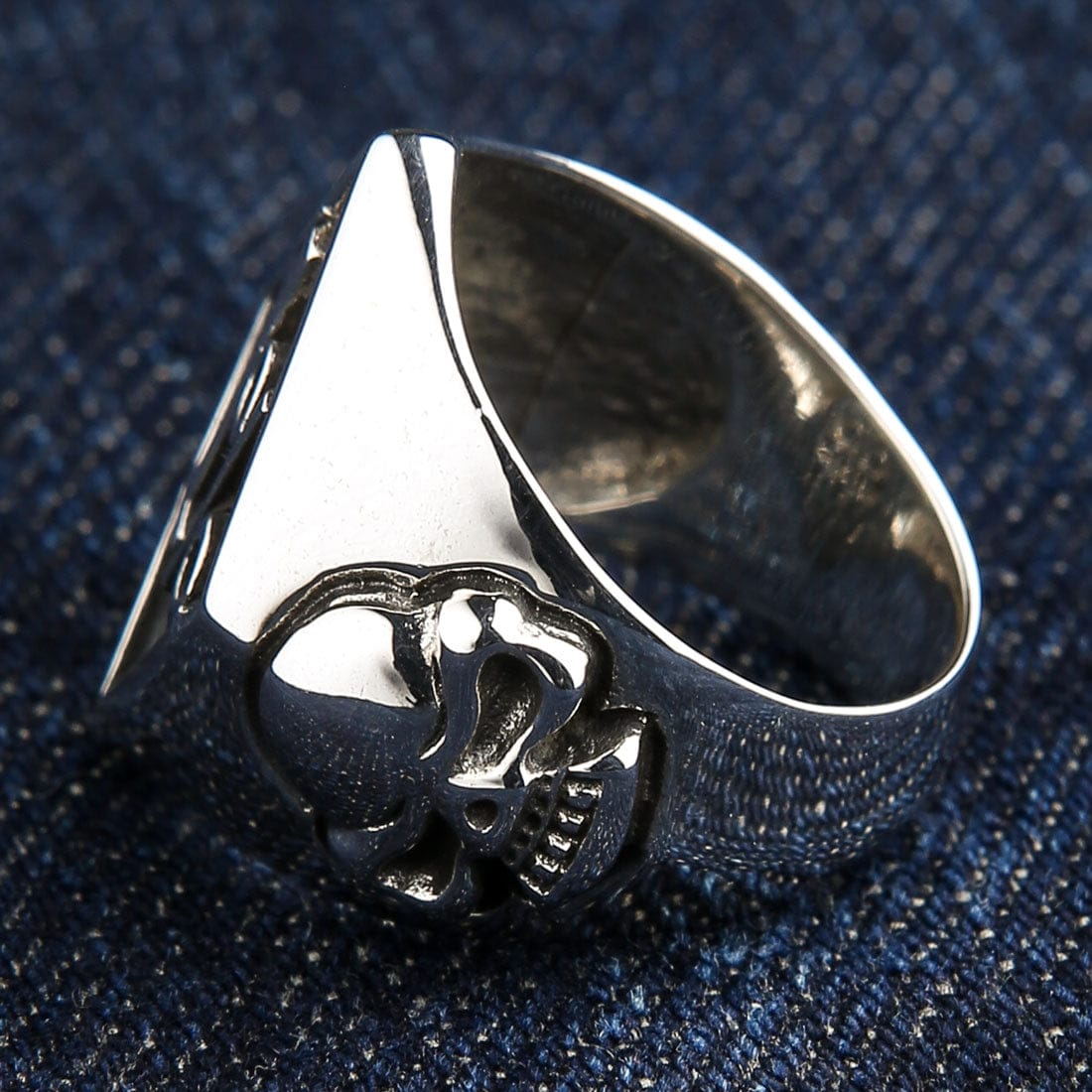 Outlaw 1% Sterling Silver Biker Ring for Men - Heavy Duty Motorcycle Jewelry - Perfect for Biker Gangs, Motorcycle Clubs & Rebel Fashion