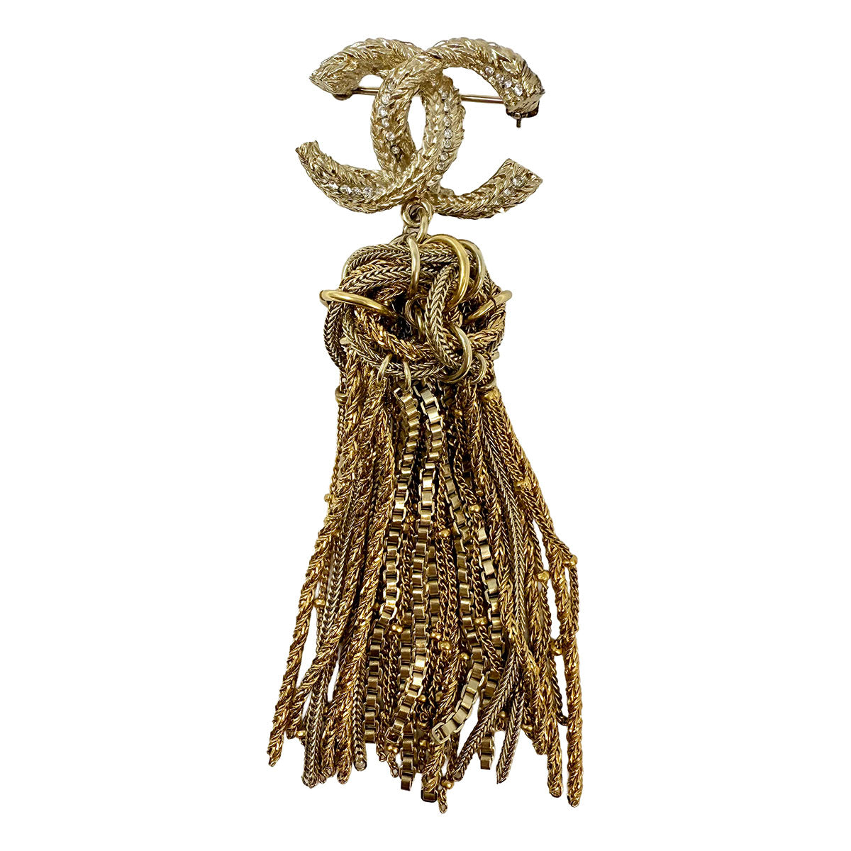 Chanel CC Tassel Brooch - Luxury Fashion Pin for Women | Elegant Accessory for Jackets, Bags & Hats | Perfect for Parties, Weddings & Special Occasions