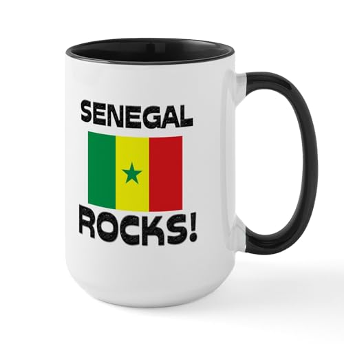 White/Black Inside - Senegal Rocks! Large Mug
