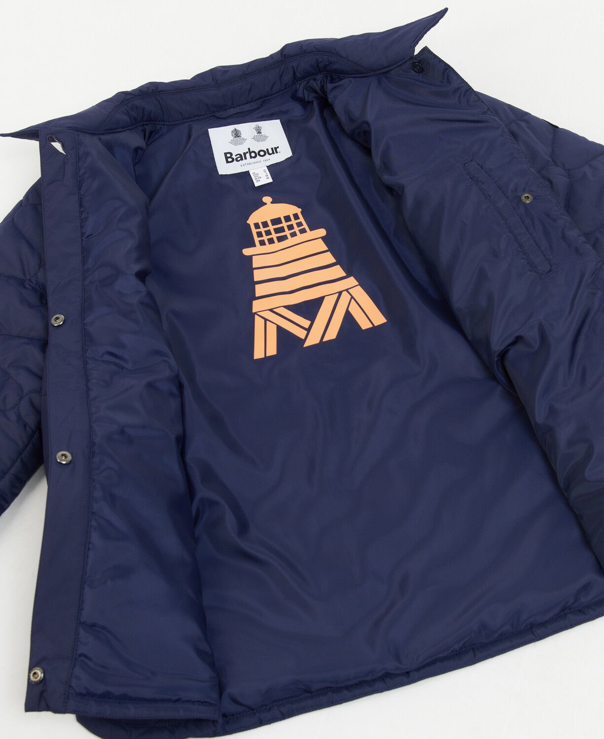 BARBOUR Leilani Quilted Jacket for Women - Lightweight Water-Resistant Outdoor Coat with Hood (INK Color) - Perfect for Hiking, Camping & Fall Fashion