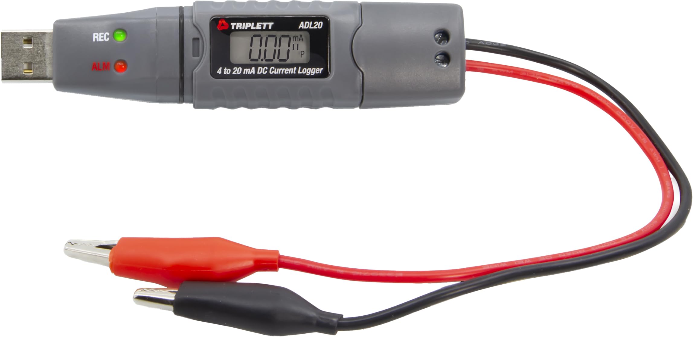 Triplett ADL20 4-20mA DC Current USB Datalogger - Single Channel 4-20mA Current Loop Monitor for Industrial Automation & HVAC Systems | Real-Time Data Logging & Analysis Tool