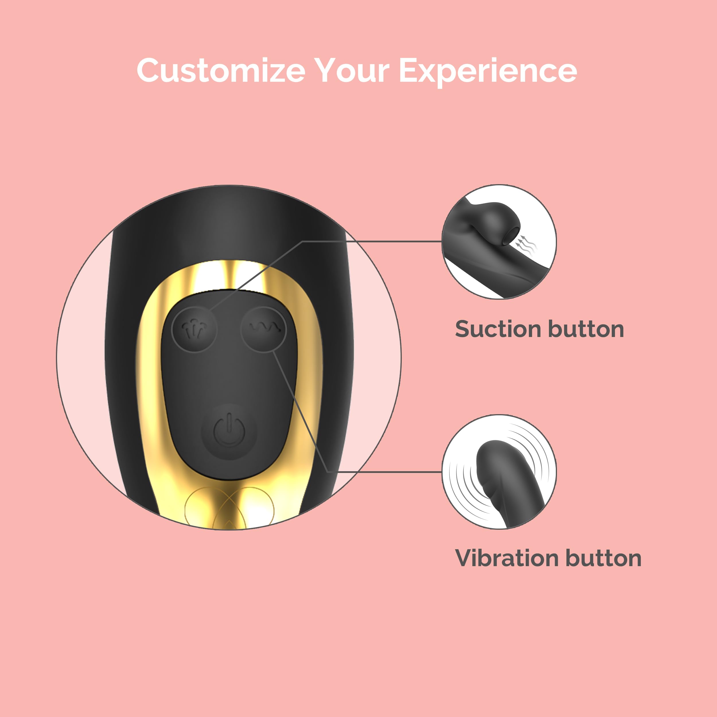 Ava Suction Lolli Dual-Function Vibrator - G Spot & Clitoral Stimulator for Women | Rechargeable Adult Sex Toy for Couples | Personal Massager & Pleasure Device | Perfect Gift for Her | Use for Solo Play, Foreplay & Couples Intimacy [Black]
