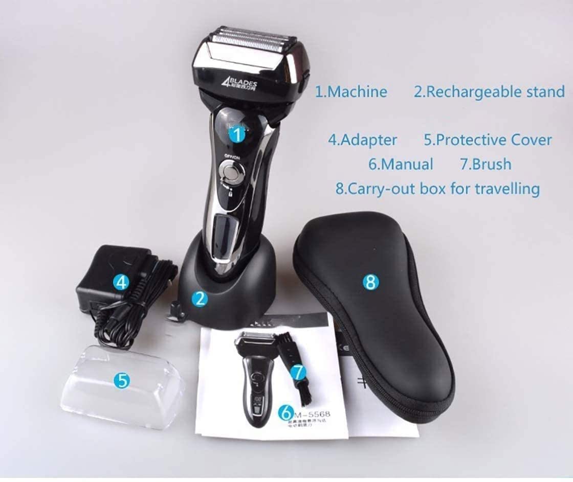 Electric Shaver for Men - Rechargeable Wet & Dry Foil Shaver with Precision Trimmer, Cordless Razor for Smooth Shaving, Washable & Travel-Friendly (Black) - Perfect for Home, Travel & Daily Grooming
