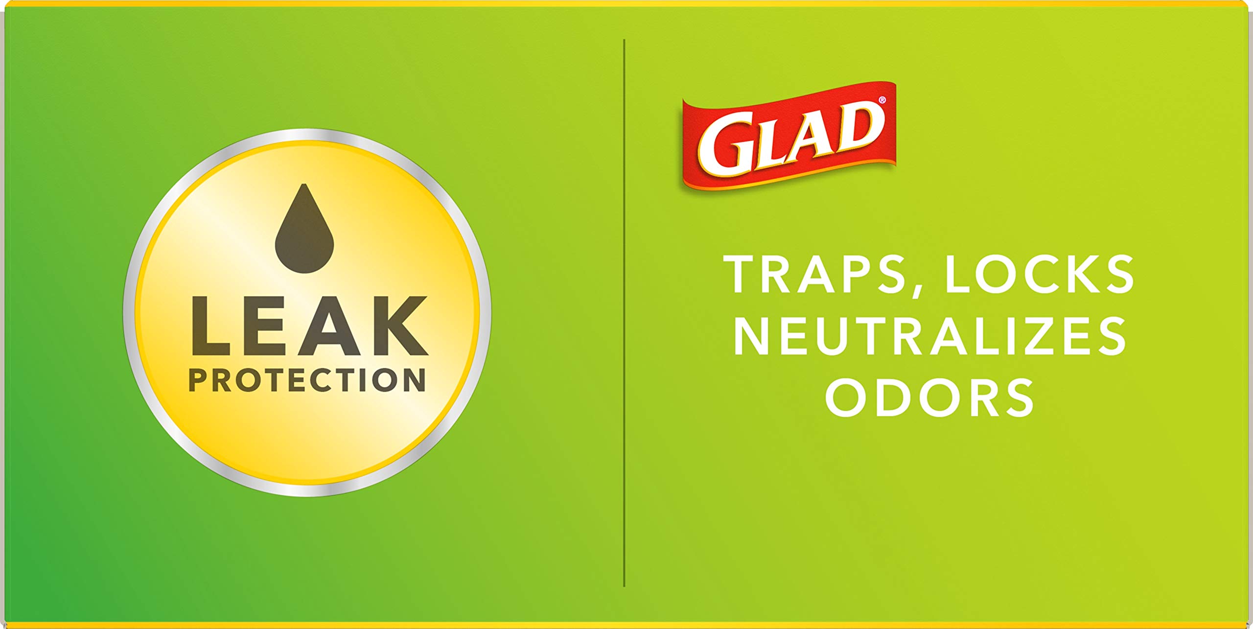 Glad Citrus Scented Trash Bags - 80 Count Heavy Duty Kitchen Garbage Bags for Home & Office Waste Disposal
