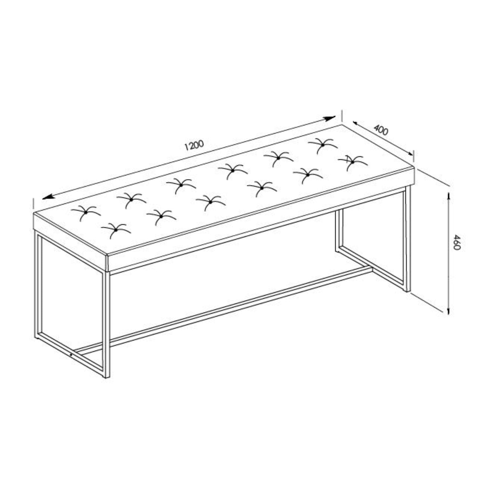 Woodstock Tan Fabric Relax Bench Seat with Black Metal Frame - Perfect for Living Room, Bedroom, or Outdoor Patio Furniture