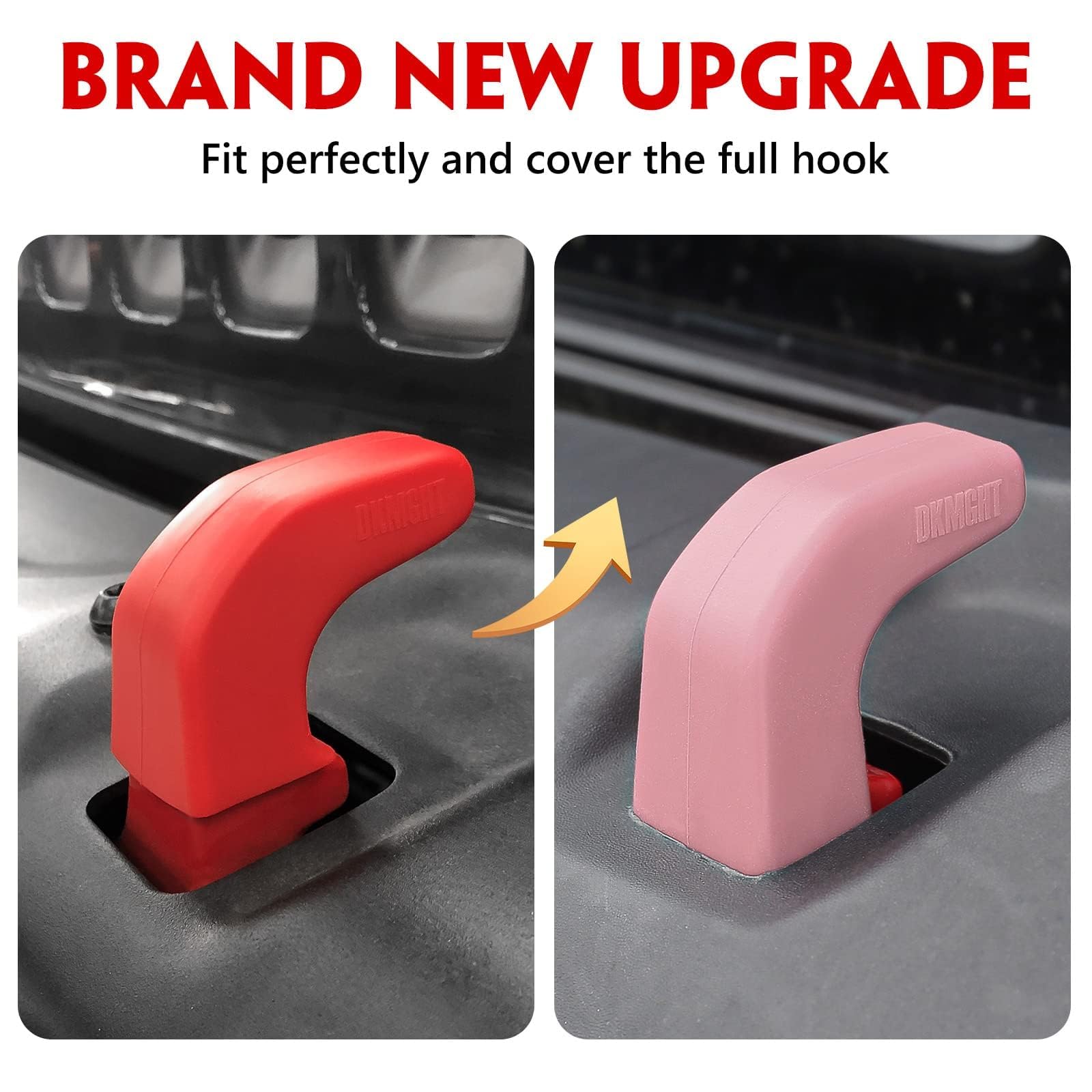 Pink Bumper Tow Hook Covers for Jeep Wrangler JK JL Gladiator TJ (2007-2022) - 2PCs Protective Accessories | Off-Road Style Upgrade & Front End Protection