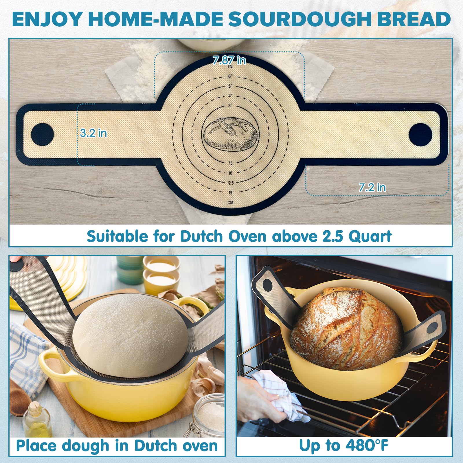 Organic Sourdough Starter Kit - 41oz Large Glass Jar with Feeding Tracker, Thermometer & Baking Tools for Homemade Bread | Perfect for Artisan Sourdough, Pizza Dough & Pastry Making at Home
