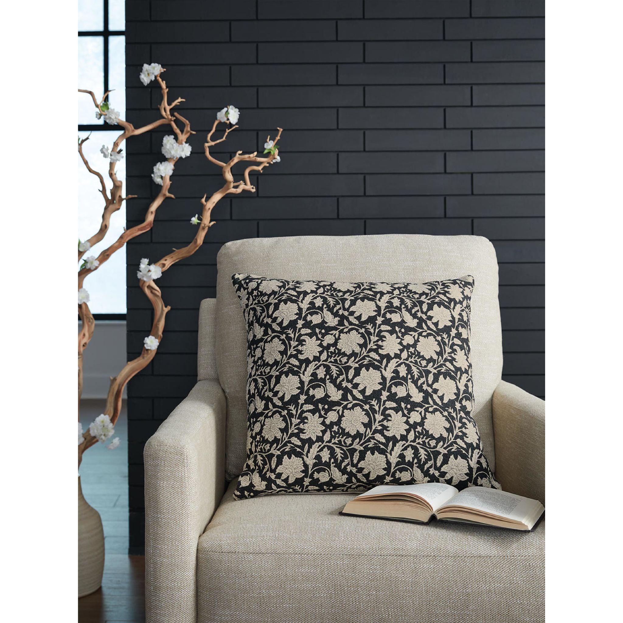 Alanderson Decorative Throw Pillow Cover 20x20 Inches - Soft Bohemian Accent Cushion for Sofa, Bed, Chair - Home Decor & Living Room Styling