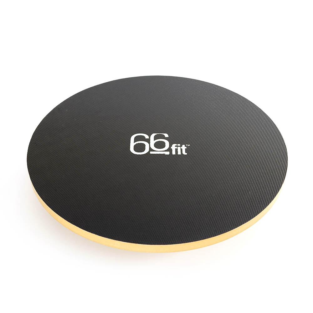 66Fit Wooden Balance Board with PVC Surface - 40cm Wobble Board for Core Strength, Yoga, Fitness & Rehabilitation Training - Perfect for Home Gym, Office & Kids Play
