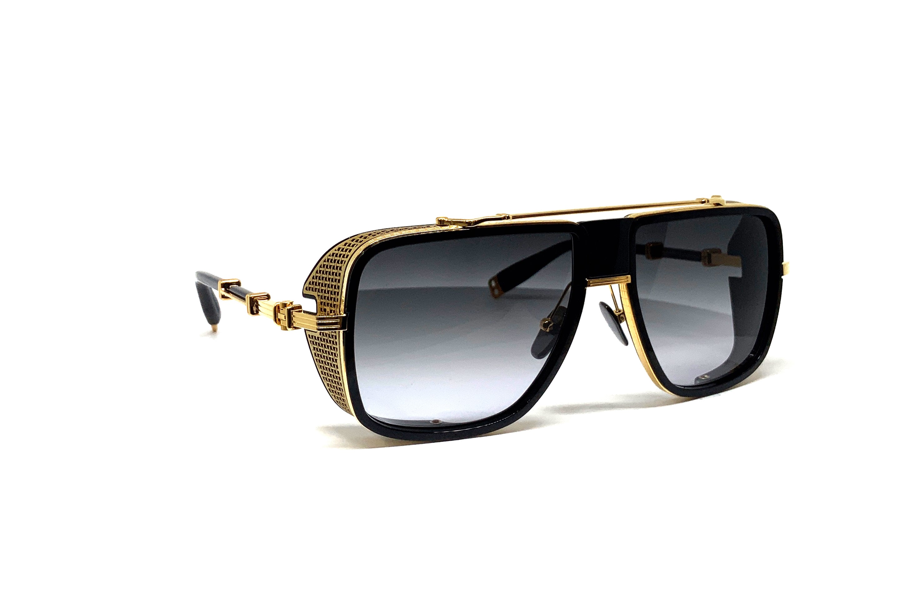 Balmain O.R. Gold & Black Sunglasses - Luxury Designer Shades for Women & Men - Perfect for Outdoor, Travel & Fashion Events
