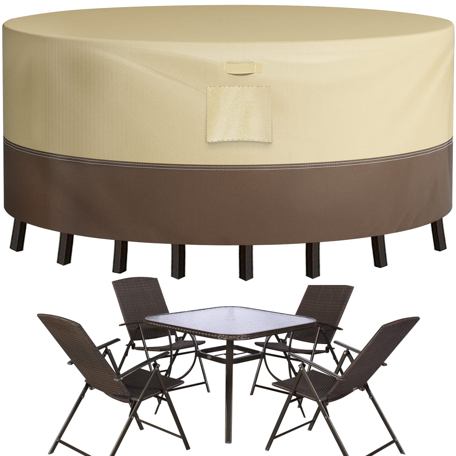 Waterproof Round Patio Furniture Covers 61.5