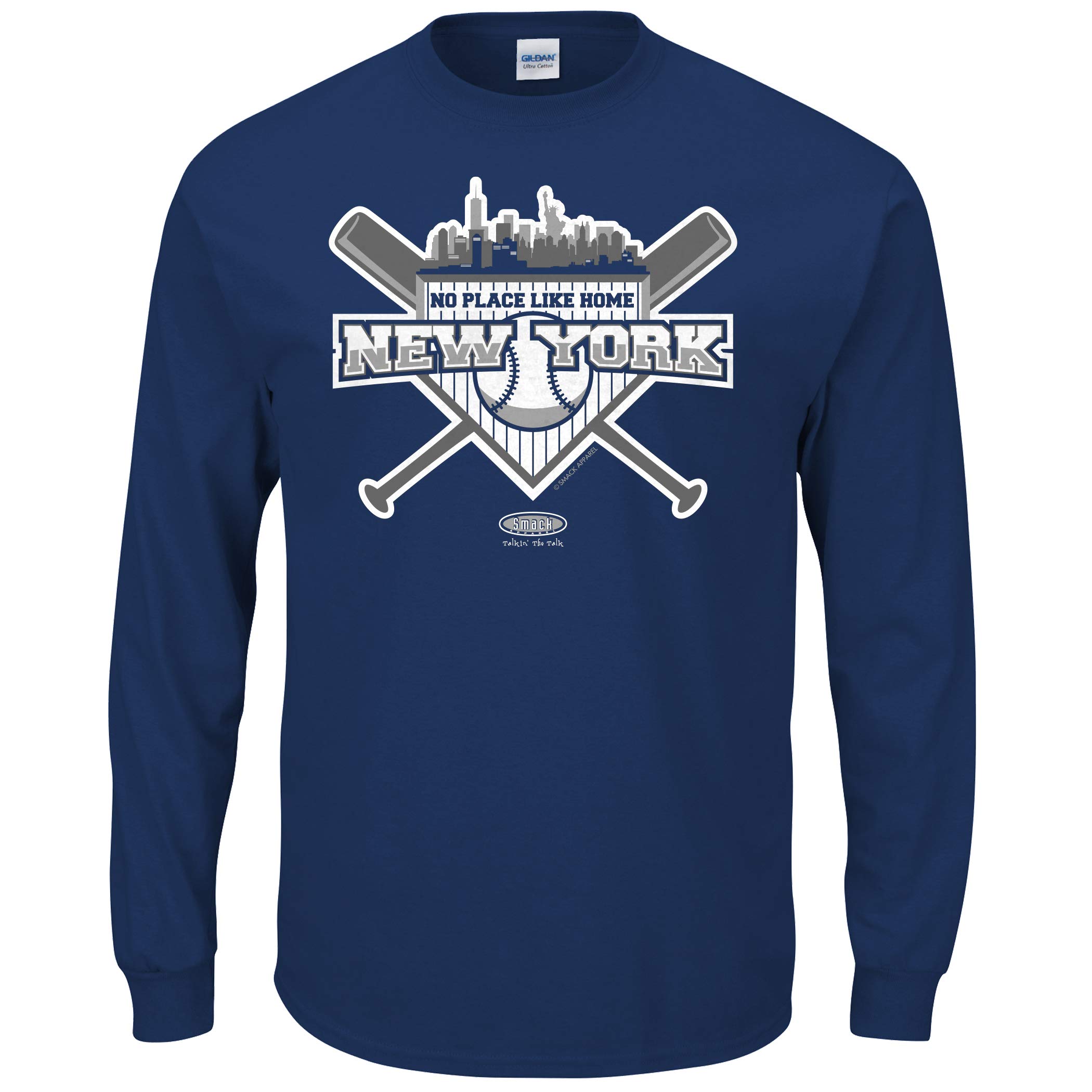 Smack Apparel New York Yankees Baseball Fans T-Shirt - No Place Like Home Navy Blue Tee (S-5XL) | Comfortable Cotton Shirt for Game Day, Casual Wear & Fan Gifts