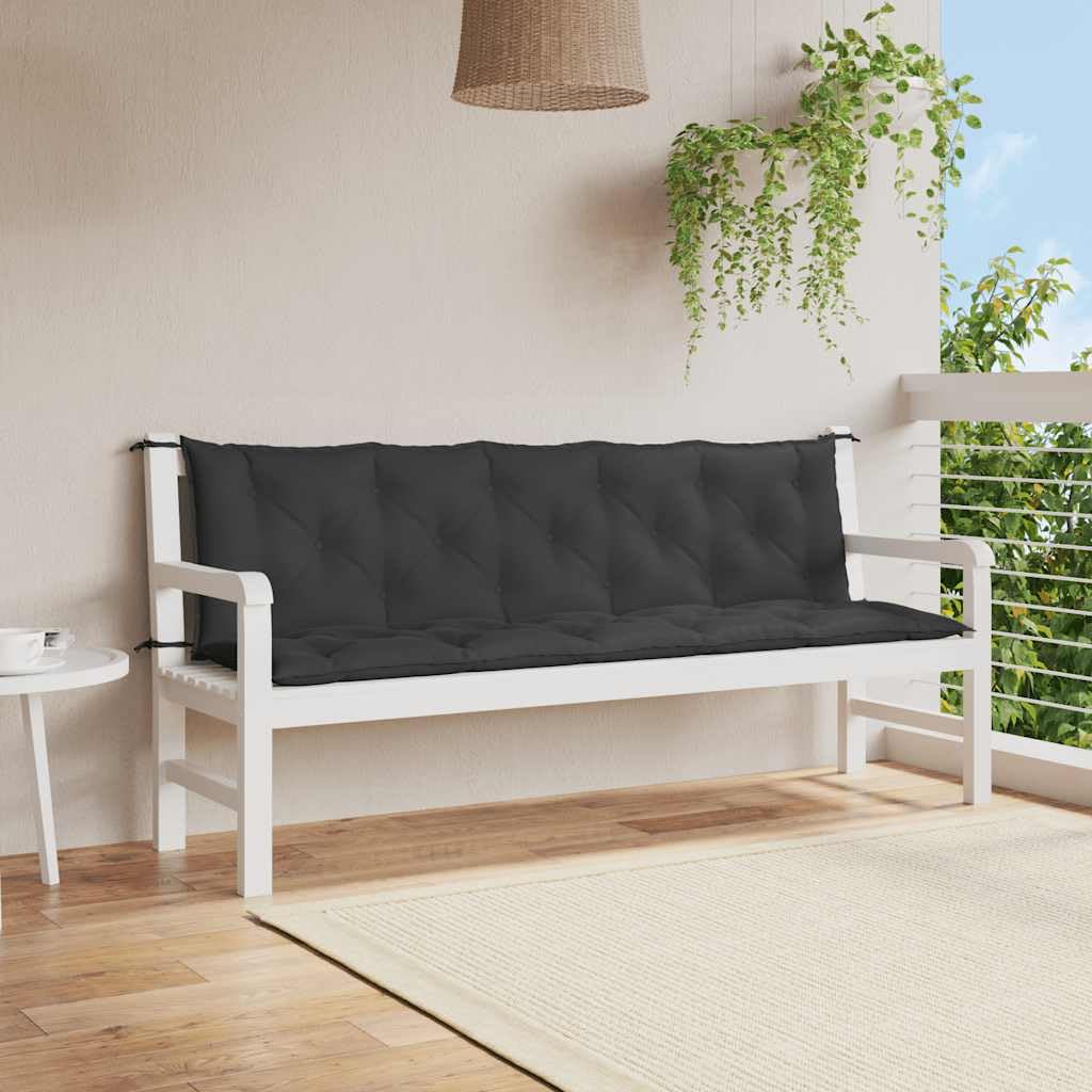 vidaXL 2-Piece Indoor Outdoor Bench Cushions - Non-Slip Water-Resistant Breathable Oxford Fabric (70.9