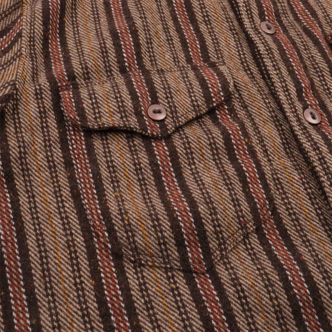 Freenote Bodie Brown Stripe Shirt - Casual Button Down Shirt for Men | Perfect for Office, Date Night & Outdoor Adventures
