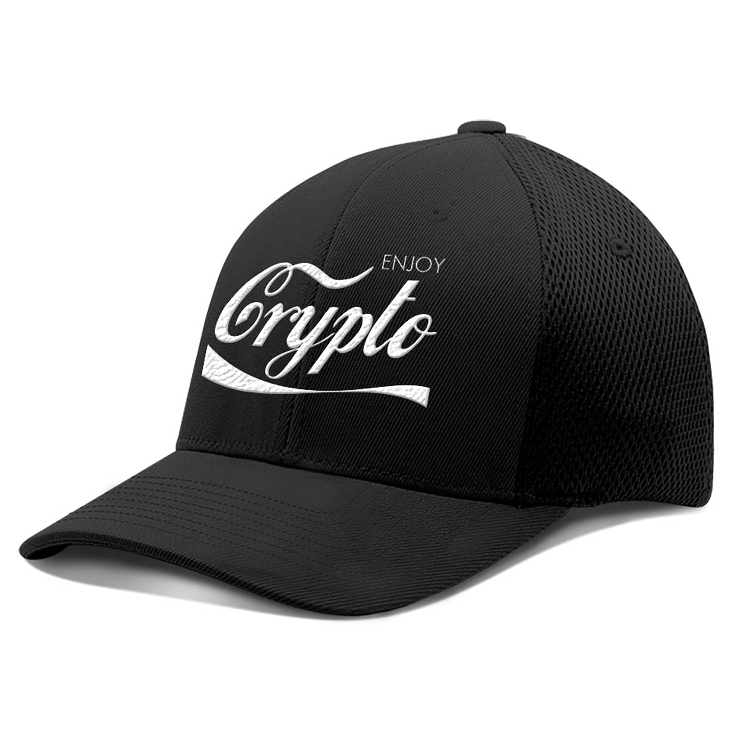 CryptoFitted Flexfit Hats - Unisex Bitcoin Baseball Cap with Ultrafibre Breathable Mesh for Men & Women | Perfect for Casual Wear, Outdoor Activities & Crypto Enthusiasts