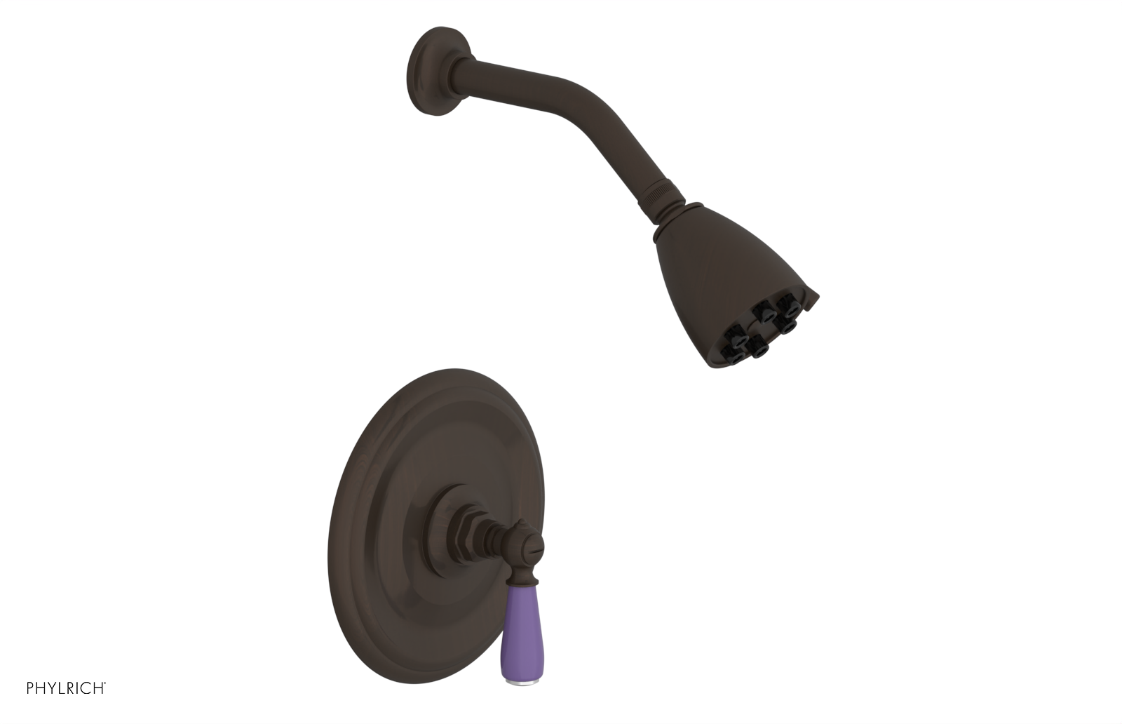 Jamestown Pressure Balance Shower Set with Lever Handle & Purple Accents - 165 22 Series for Modern Bathroom Upgrade | Perfect for Spa-Like Shower Experience & Luxury Home Renovation