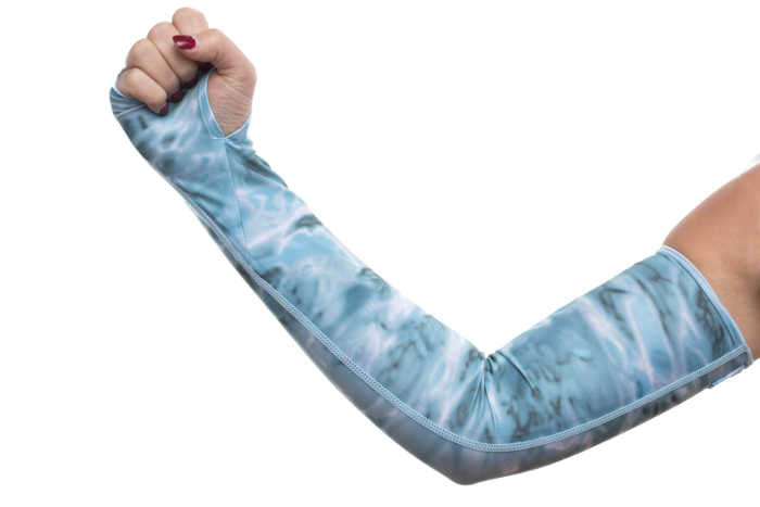 Women's UV Protection Arm & Hand Sun Sleeves - Breathable Aqua Design for Outdoor Sports, Driving, Hiking & Beach Activities