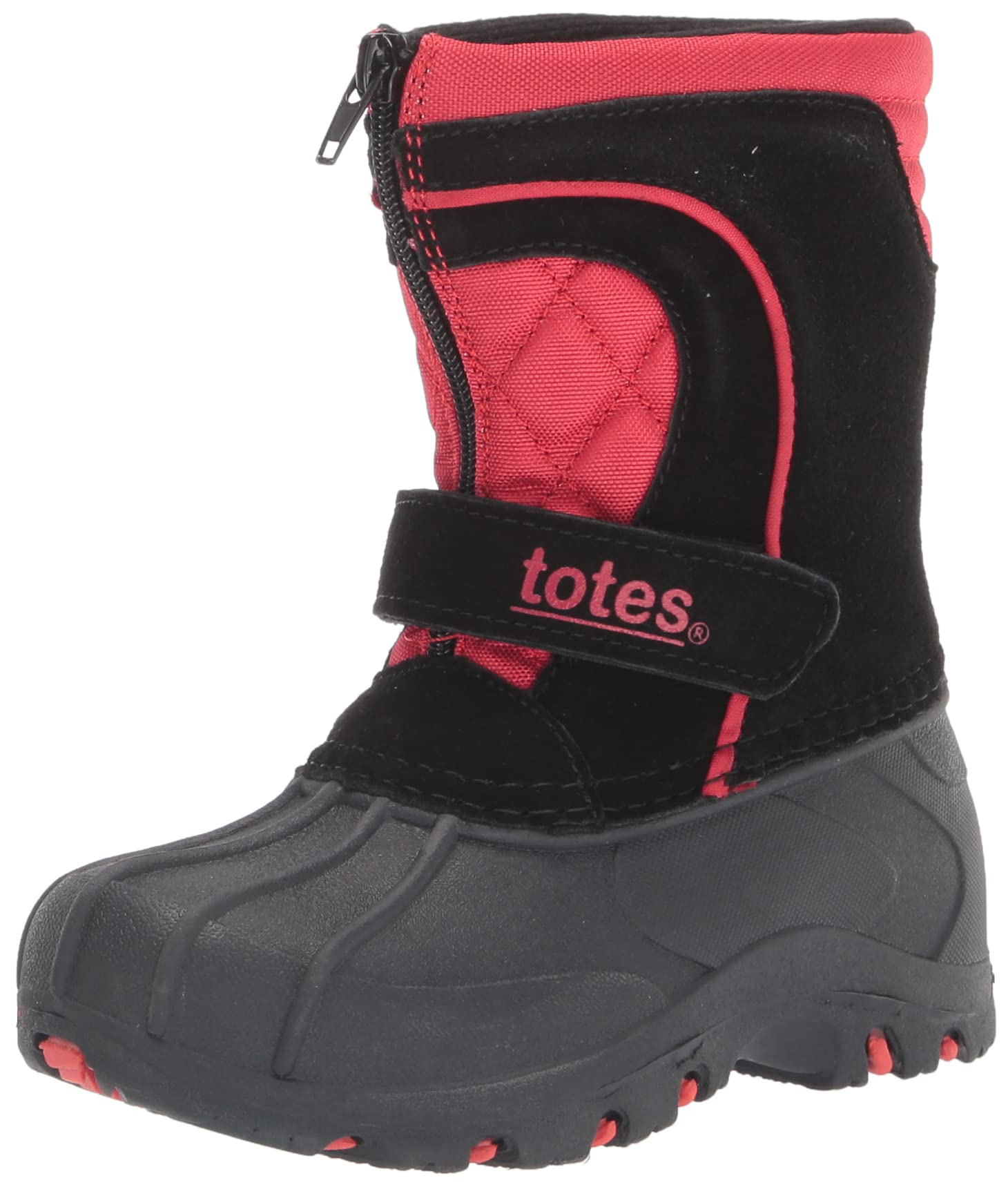 Totes Kids Snow Boots with Dual Closure (Bradley) - Insulated All-Weather Winter Boots for Boys & Girls - Warm, Dry & Durable - Perfect for Snow Play, Sledding & Cold Weather Activities