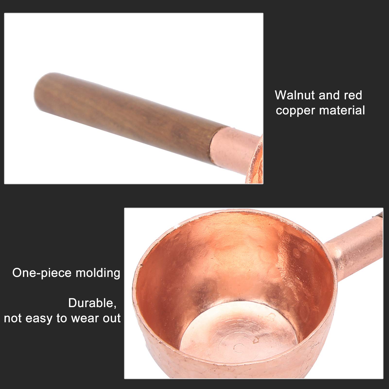 Premium Wooden Measuring Spoons Set - Durable Kitchen Tools for Coffee, Tea & Baking - Perfect for Measuring Coffee Beans, Spices & Ingredients (6-Piece Set) - Ideal for Home Kitchen, Coffee Shops & Baking Enthusiasts