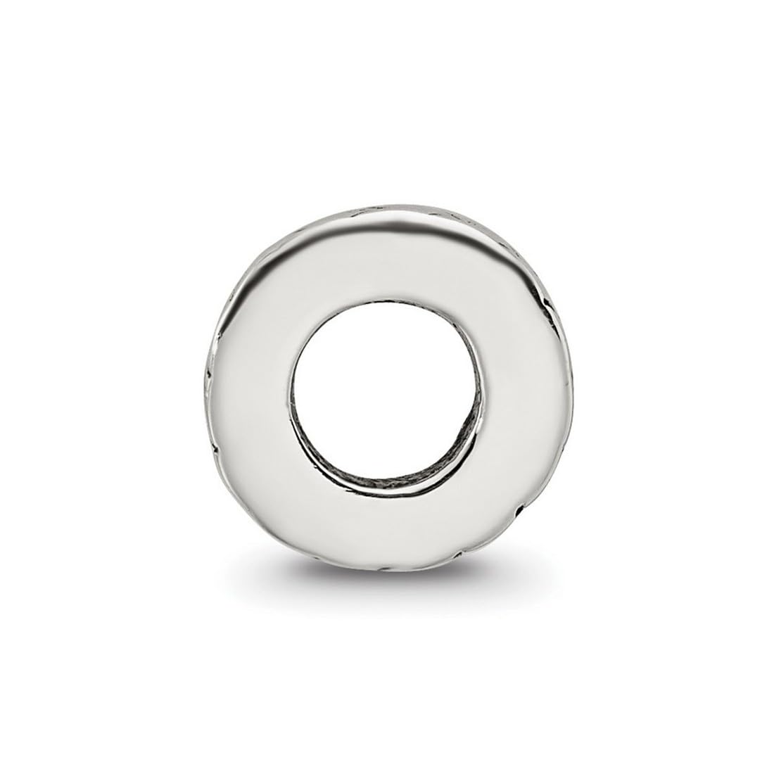 925 Sterling Silver Oxidized Notched Spacer Bead Charm Pendant Necklace for Women - 8.18x1.82mm Handmade Jewelry - Perfect for Boho, Layering & Everyday Wear