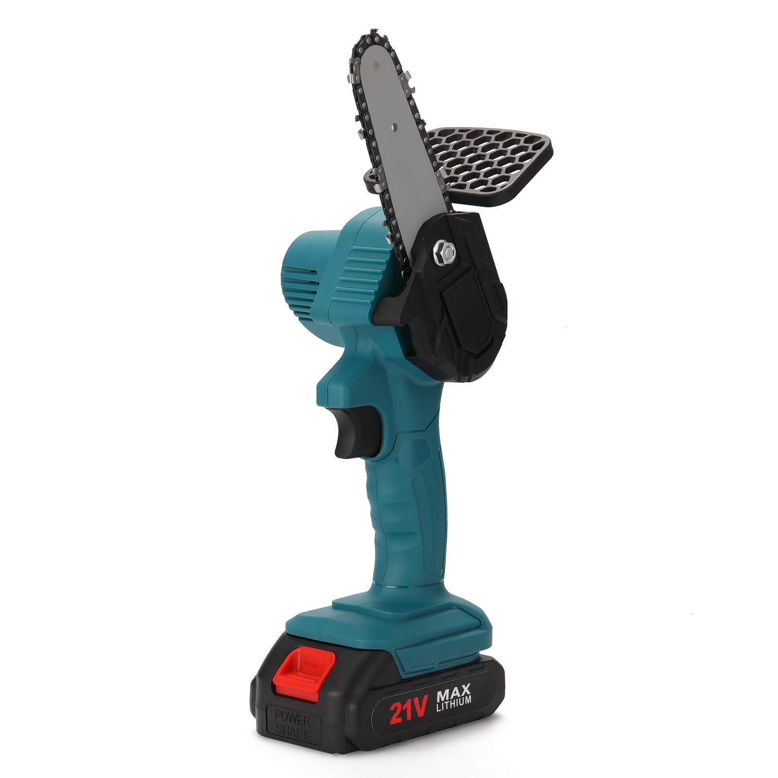 YEHEI Cordless Chainsaw - 20V Rechargeable Electric Pruning Saw, Lightweight One-Handed Mini Chainsaw for Tree Trimming, Wood Cutting & DIY Woodworking Projects | Perfect for Garden Maintenance, Camping & Outdoor Use