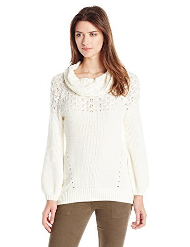 Heather B Women's Stitch Cowl Hi-Low Pullover Sweater | Soft Knit Casual Long Sleeve Tunic Top | Perfect for Fall Layering, Coffee Dates & Weekend Outfits