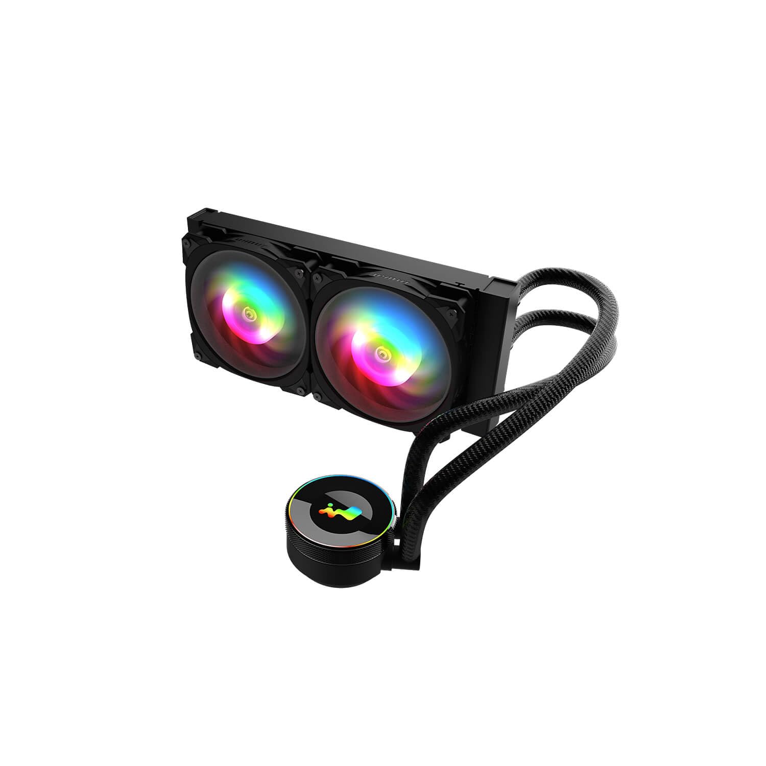 IN WIN MR24 ARGB Close-Loop AIO CPU Liquid Cooler - 240mm Radiator with Dual 120mm ARGB PWM Fans - Compatible with AMD Ryzen AM5/AM4 & Intel LGA 1700/1200 - Rotatable CPU Block - Perfect for Gaming PCs, Workstations, and High-Performance Cooling Systems