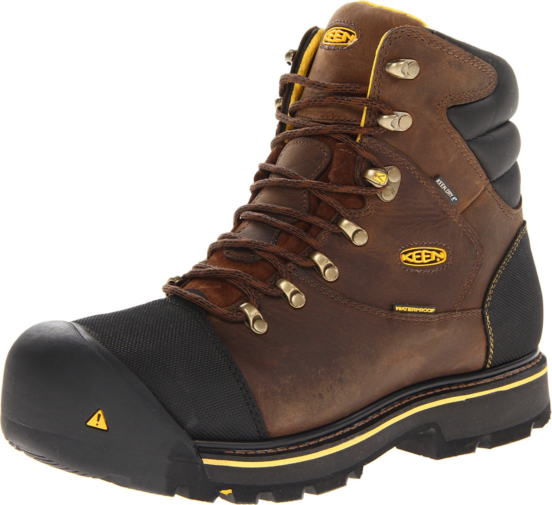 KEEN Utility Men's Milwaukee 6 Inch Steel Toe Waterproof Work Boots - Durable Safety Shoes for Construction, Warehouse & Outdoor Work