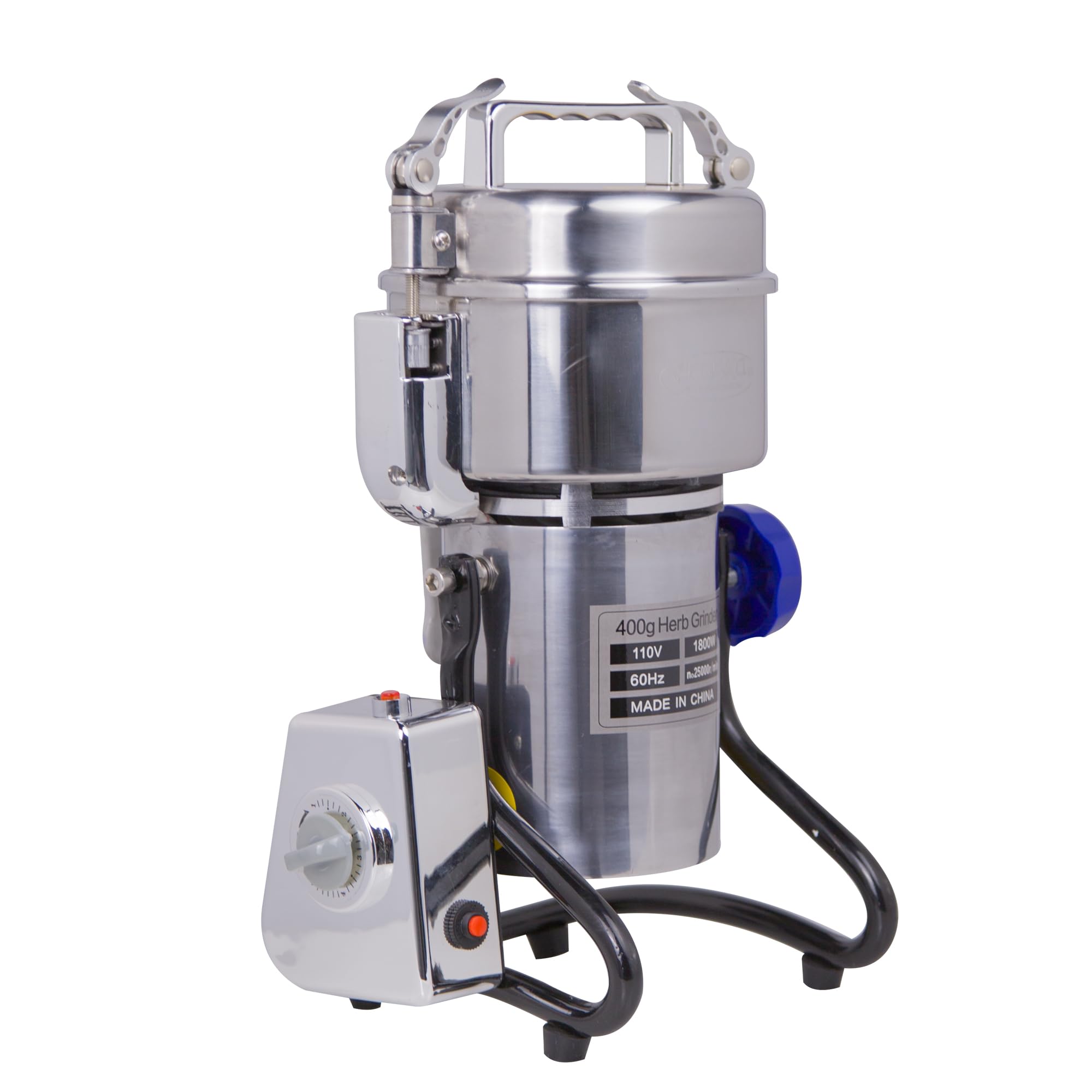 500g Electric Grain Grinder - 2000W High-Speed Stainless Steel Commercial Powder Mill for Coffee Beans, Spices, Herbs & Dry Ingredients | Swing-Type Pulverizer Machine for Home & Commercial Kitchens