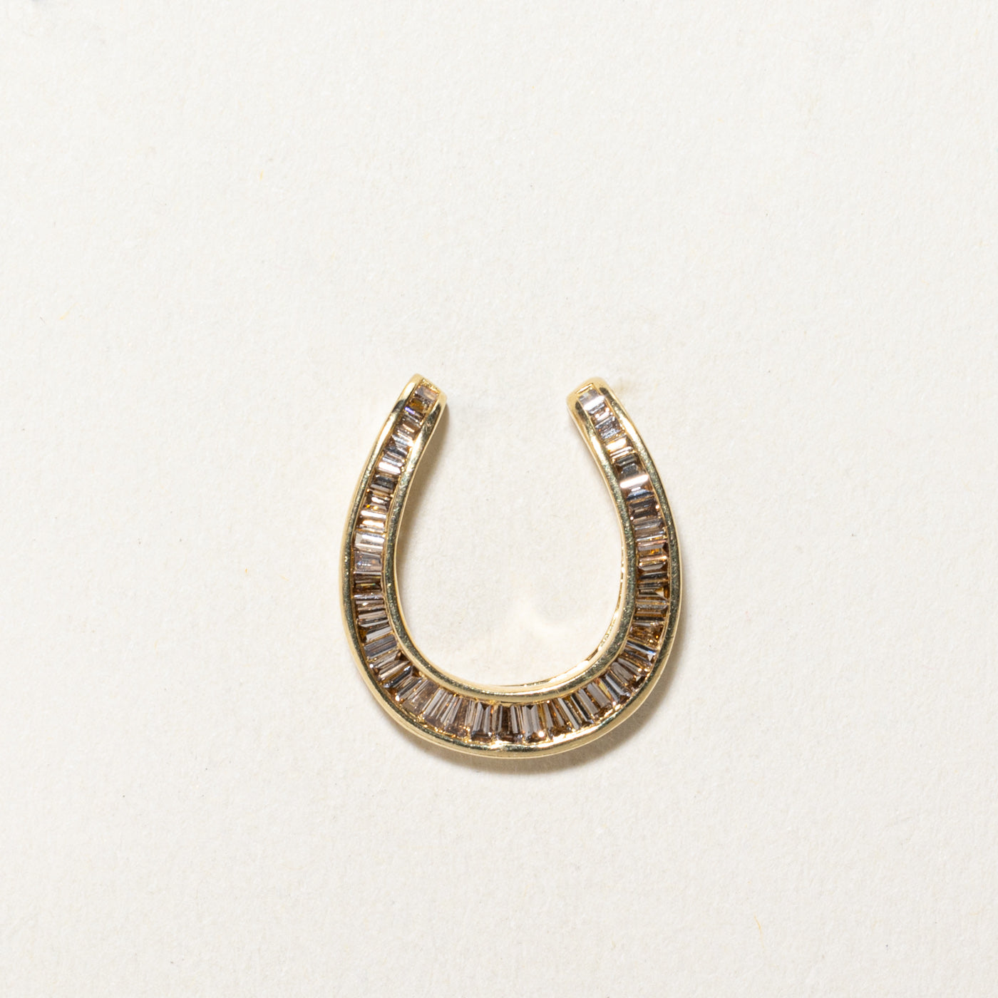 0.53ctw Brown Diamond Horseshoe Pendant Necklace - Elegant Jewelry for Women, Perfect Gift for Birthday, Anniversary & Good Luck Charm