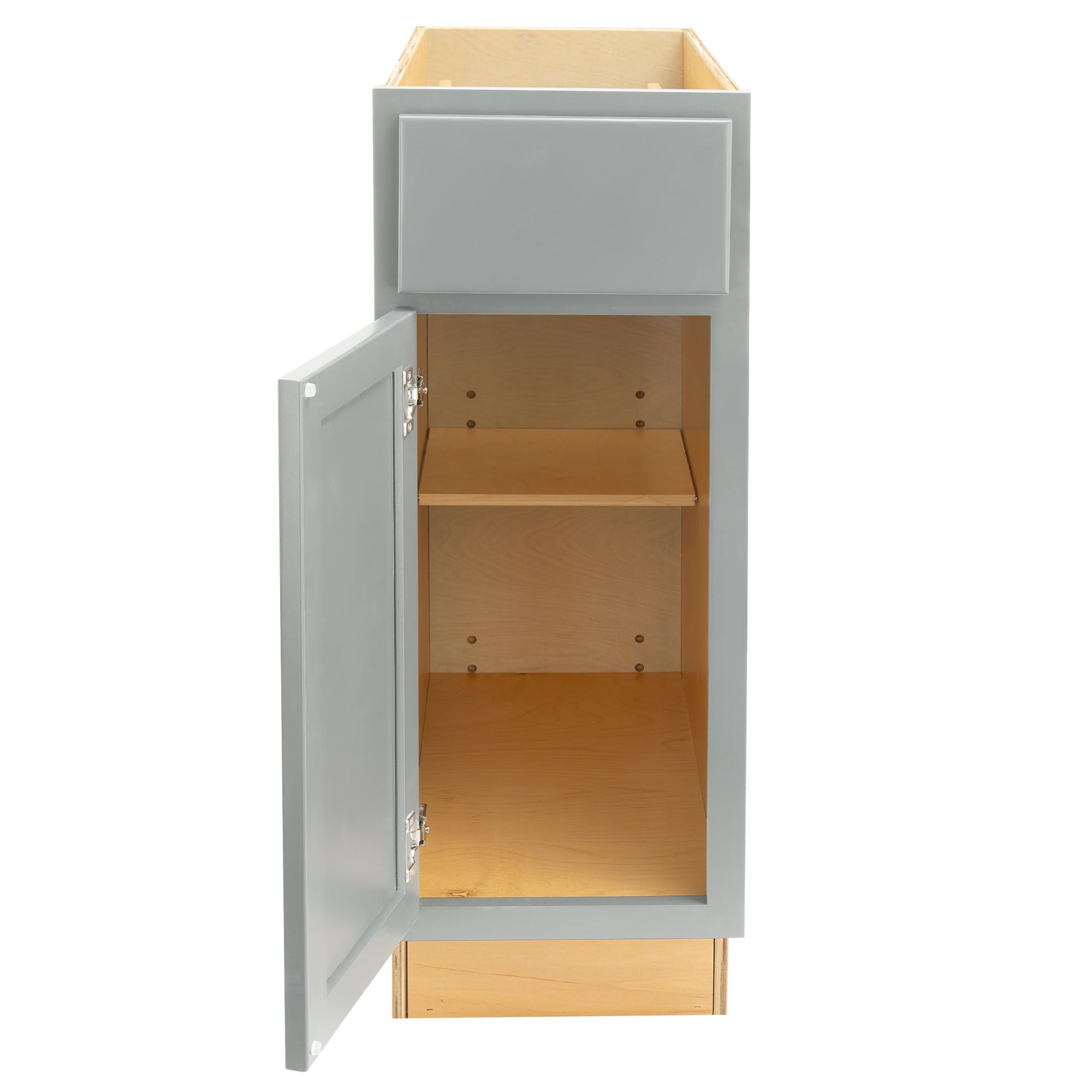 Quicklock RTA Ready-to-Assemble Shaker Style Base Kitchen Cabinets - Magnetic Gray (12