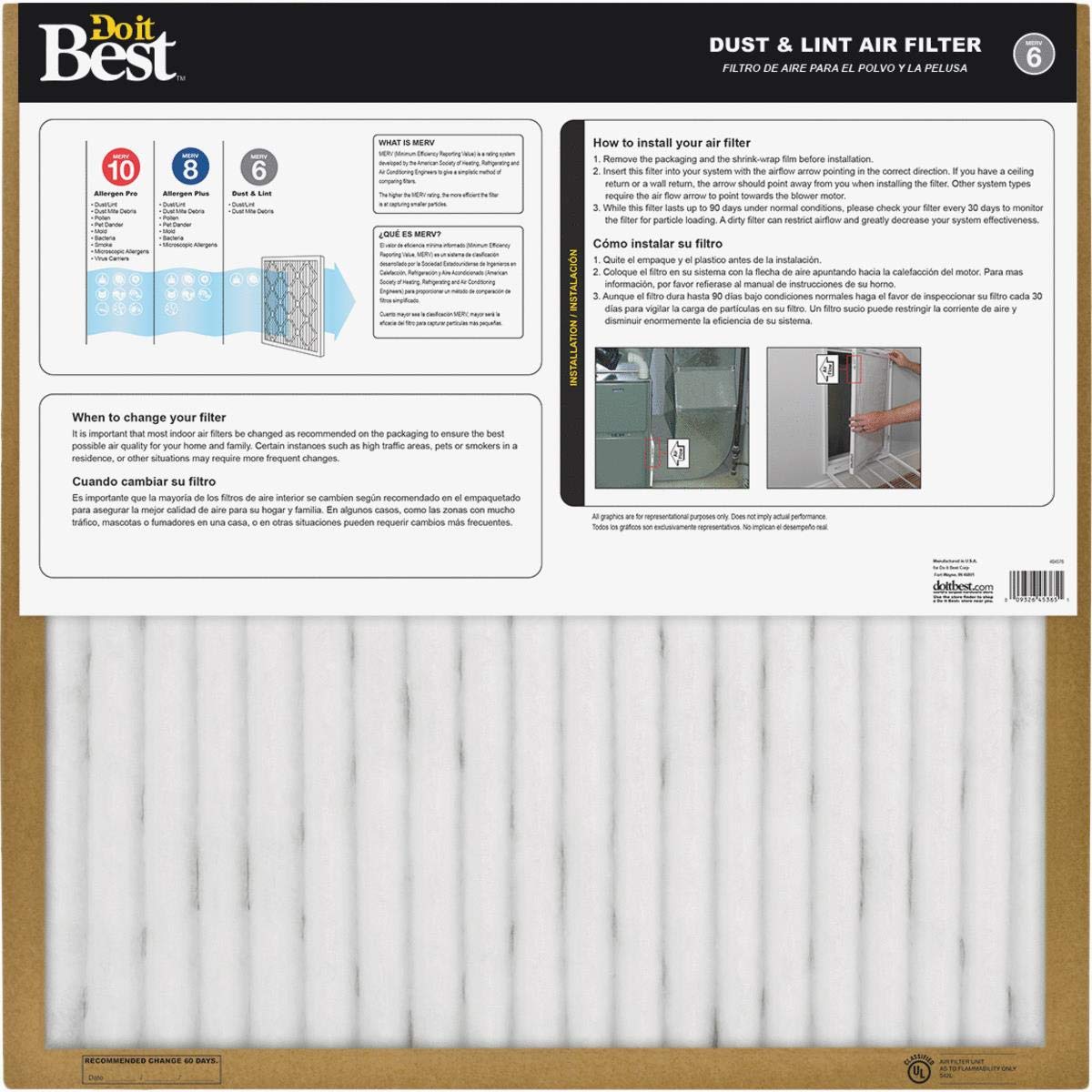 18x25x1 MERV 6 Air Filter by Flanders - Premium HVAC Furnace & AC Replacement Filter for Home, Office, and Commercial Use - Improves Indoor Air Quality & Reduces Dust