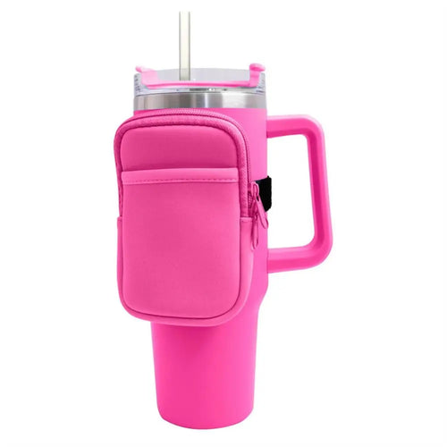 Neoprene Water Bottle Holder for Stanley Quencher 40oz & 20oz - Insulated Sleeve for Adventure, Hiking, Gym & Outdoor Activities