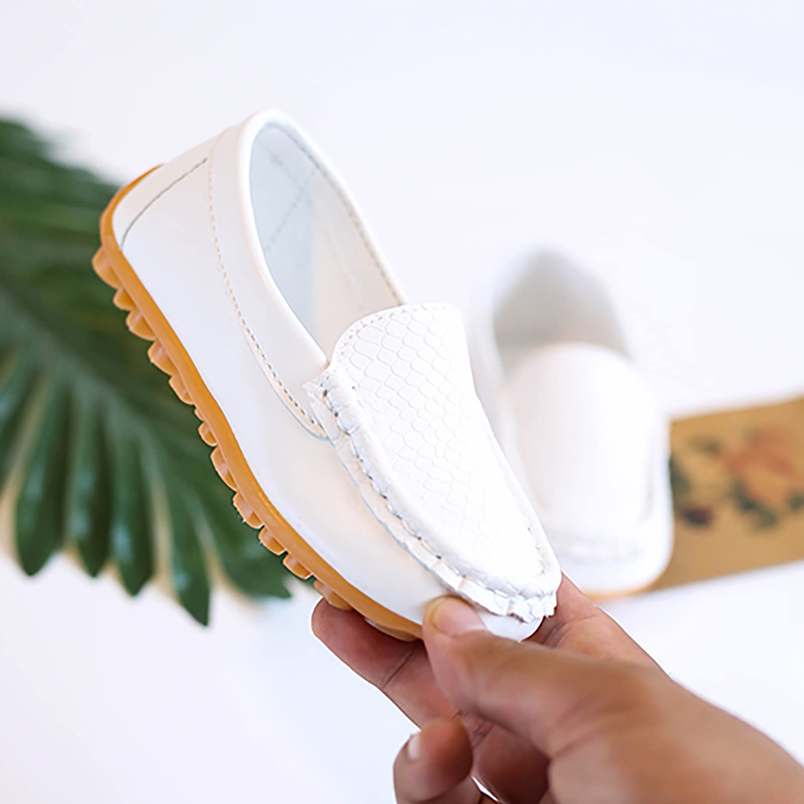 Toddler Boys Girls Slip-On Loafers - Soft Winter Boat Shoes for Kids Play & Dress