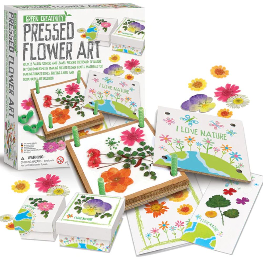 4M Pressed Flower Kit - DIY Flower Pressing Craft Kit for Kids & Adults - Create Beautiful Pressed Flower Art for Scrapbooking, Card Making & Home Decor