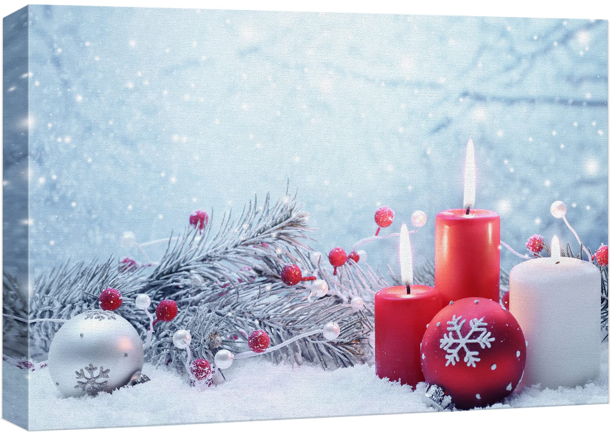 Merry Christmas Canvas Wall Art - 32x48 Inch Framed Holiday Decor for Living Room, Bedroom & Home | Perfect for Festive Season, Gifts & Cozy Winter Decorations