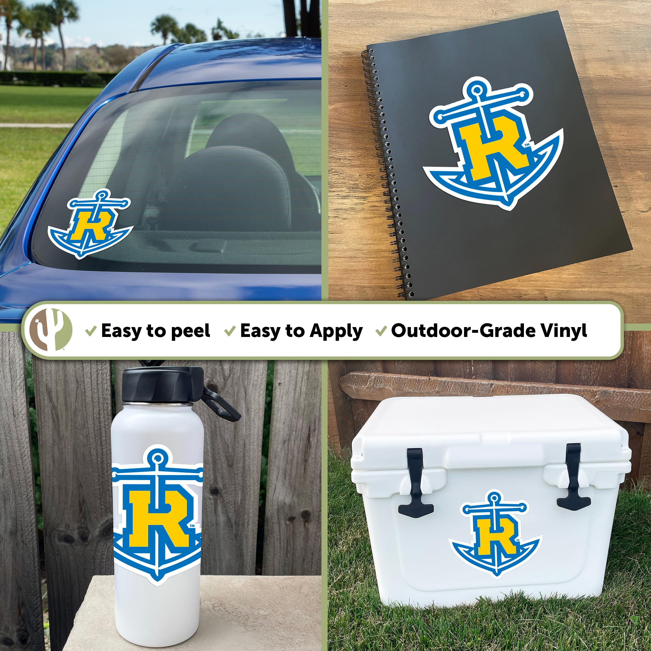 Desert Cactus Rollins College Sticker - Waterproof Vinyl Decal for Laptop, Water Bottle, Car, Scrapbook - Perfect for College Students, Dorm Decor & Gift Giving (IND 00001a)