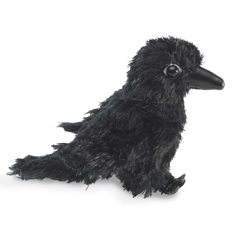 Mini Raven Finger Puppet - Black Bird Hand Puppet for Storytelling, Kids Pretend Play & Theater - Perfect for Classroom, Birthday Parties & Educational Fun