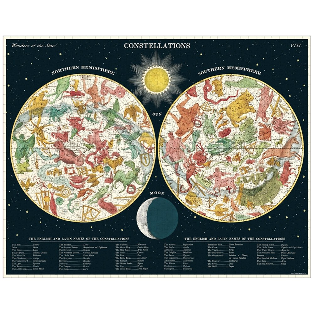 1000 Piece Constellations Jigsaw Puzzle - Night Sky Star Map for Adults & Teens - Perfect for Relaxation, Home Decor & Astronomy Enthusiasts