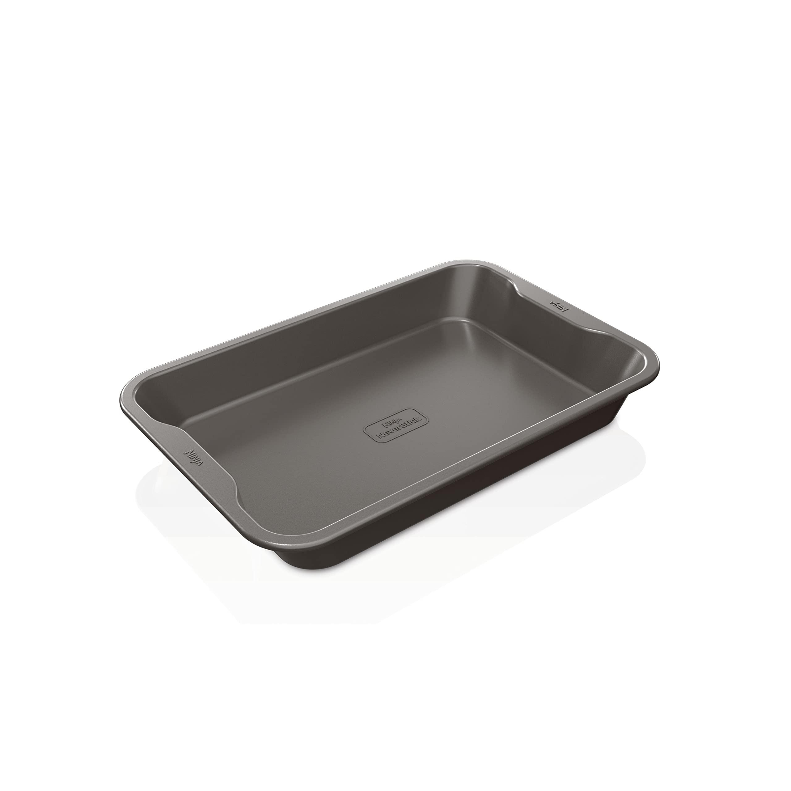 Ninja B30613 Foodi NeverStick Premium 9x13 Inch Nonstick Cake Pan - Oven & Dishwasher Safe Up to 500°F, Grey - Perfect for Baking Cakes, Brownies, and Sheet Pan Meals
