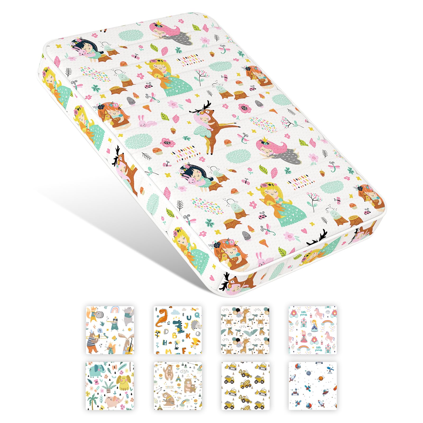 Quilted Pack n Play Mattress - 38x26 Inch Soft Portable Playpen Toddler Mattress with No Gaps Edge Reinforcement - Fits 29x40