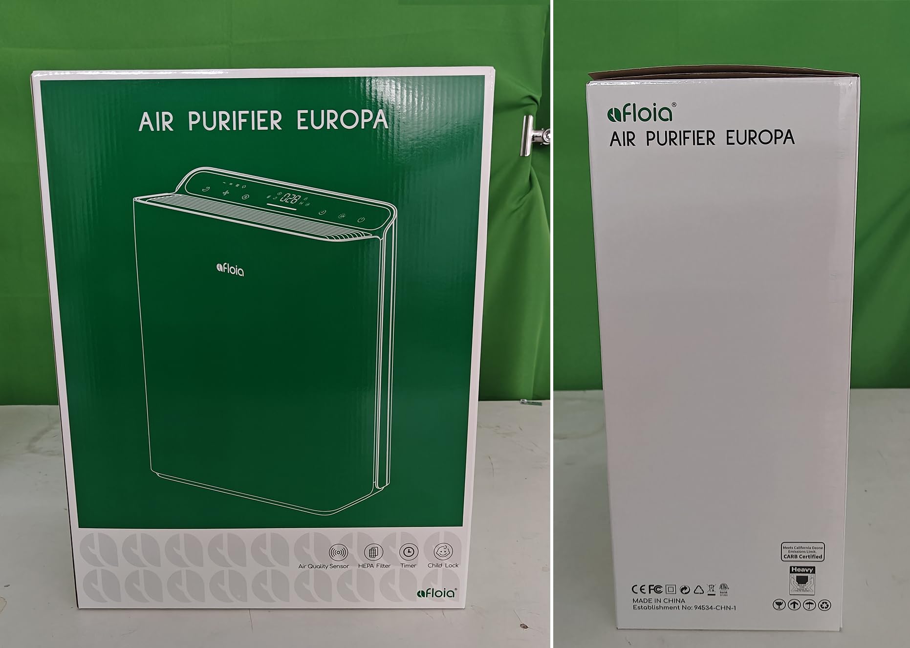 Afloia H13 True HEPA Air Purifier for Large Rooms up to 2000 Sq Ft - Removes Pet Dander, Pollen, Dust, Mold & Smoke with PM2.5 Air Quality Sensor - Ideal for Bedroom, Living Room & Office