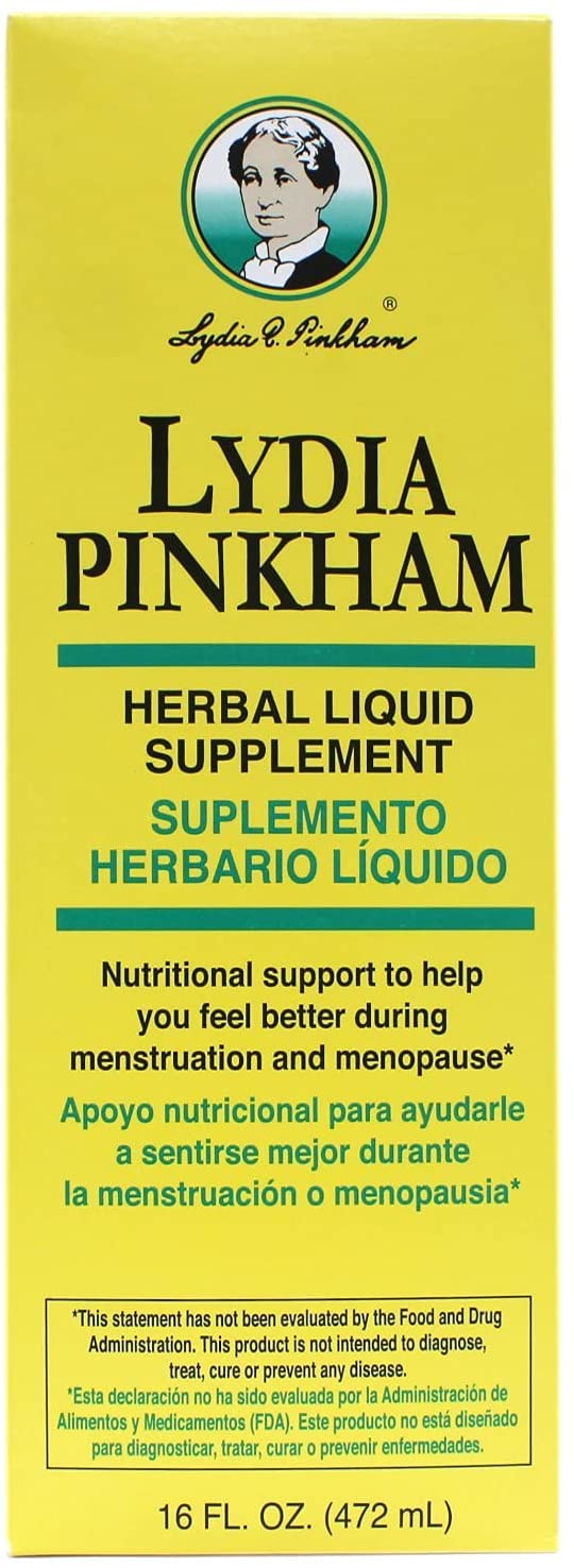 Lydia Pinkham Herbal Liquid Supplement for Women's Health - 16 oz (Pack of 6) | Natural Menopause Relief & PMS Support | Daily Wellness Tonic for Hormone Balance & Energy Boost