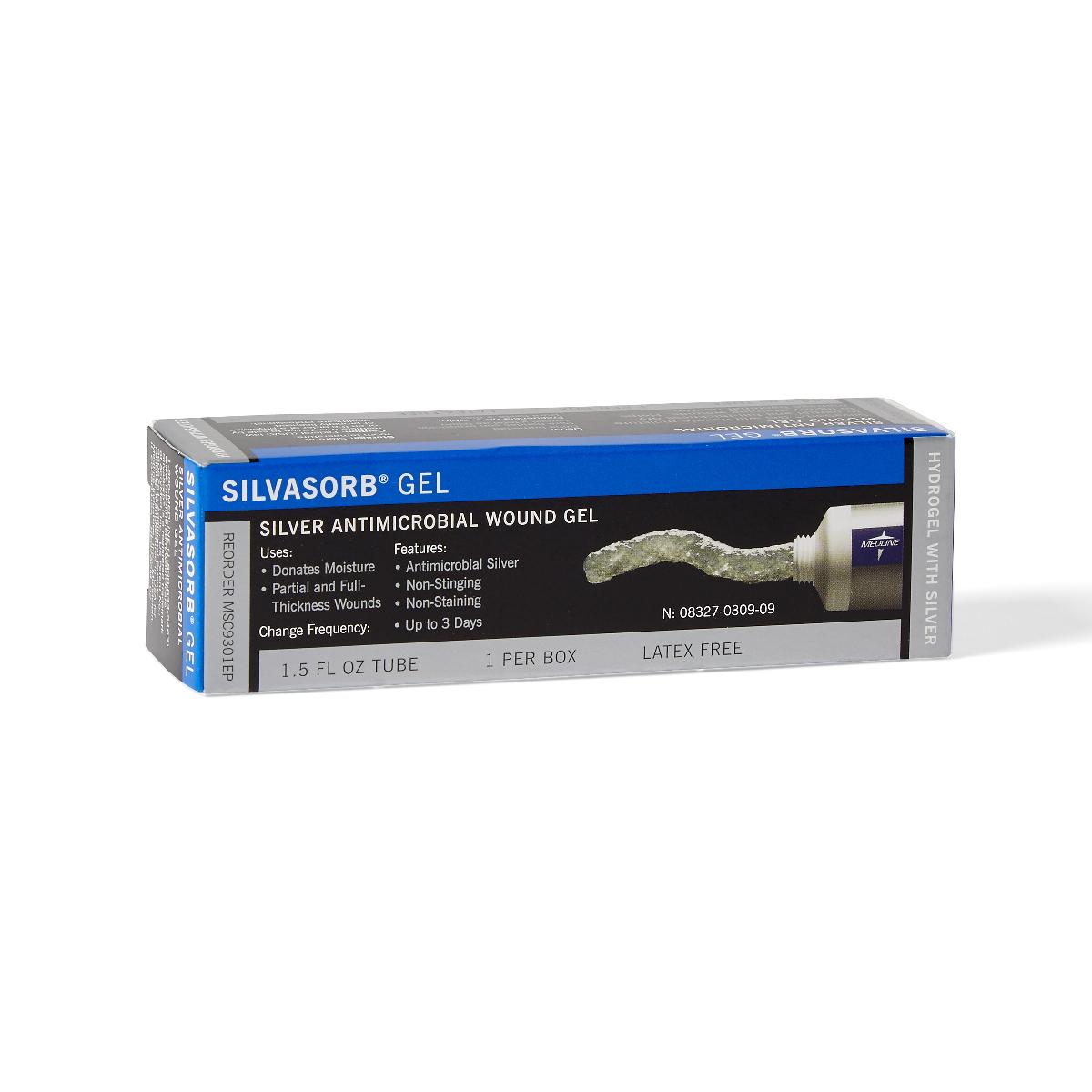 SilvaSorb Silver Antimicrobial Wound Gel - Fast Healing for Cuts, Burns & Abrasions - First Aid Essential for Home, Travel & Emergency Kits