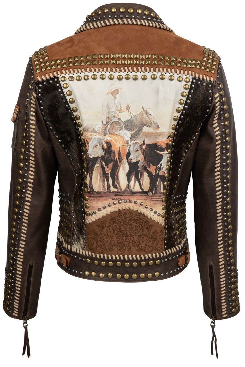 Double D Ranch Women's Sun & Dust Jacket - Western Style Denim Coat for Outdoor Adventures, Rodeo, and Casual Wear