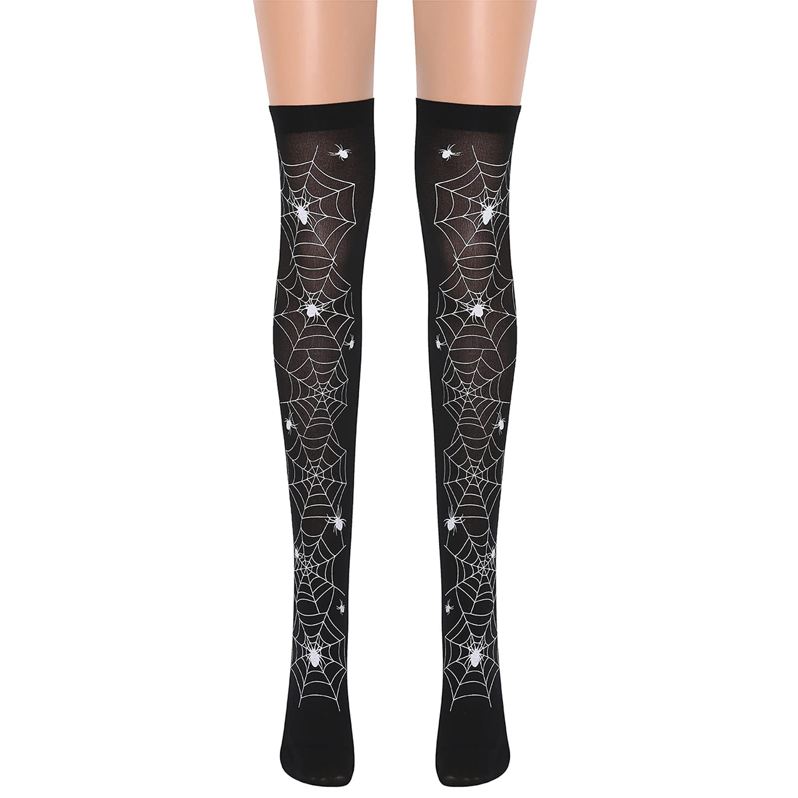 Women's Halloween Spider Web Socks - Scary Party Costume for Haunted House