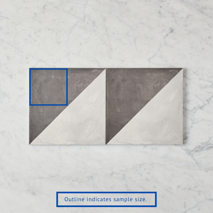 Neds Beach Encaustic Look Square Tile - Premium Porcelain Floor and Wall Tile for Bathroom, Kitchen, and Living Room Decor