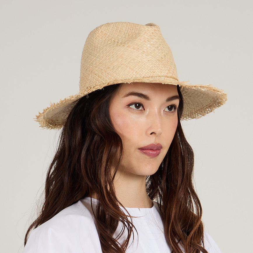 Stylish Sandy Fine Raffia Fedora Hat for Women - Breathable Summer Sun Hat for Beach, Garden, and Outdoor Activities