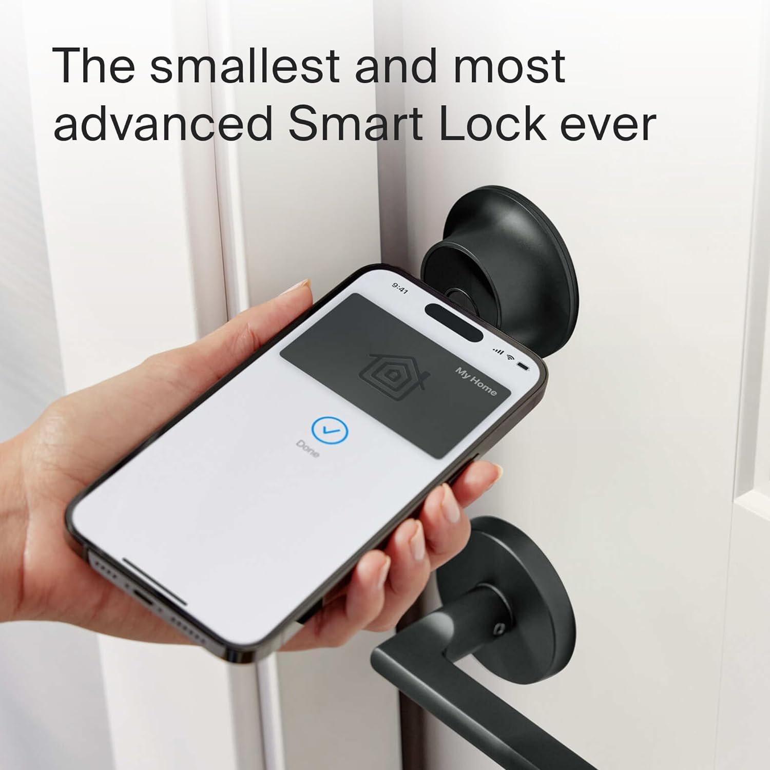 Level Lock+ WiFi Deadbolt Smart Lock - World's Smallest Apple Home Key Enabled Smart Lock - Remote Access via iOS/Android App - Compatible with Apple Home, Alexa & Google Assistant - Matte Black - Perfect for Smart Homes, Vacation Rentals & Airbnb Properties