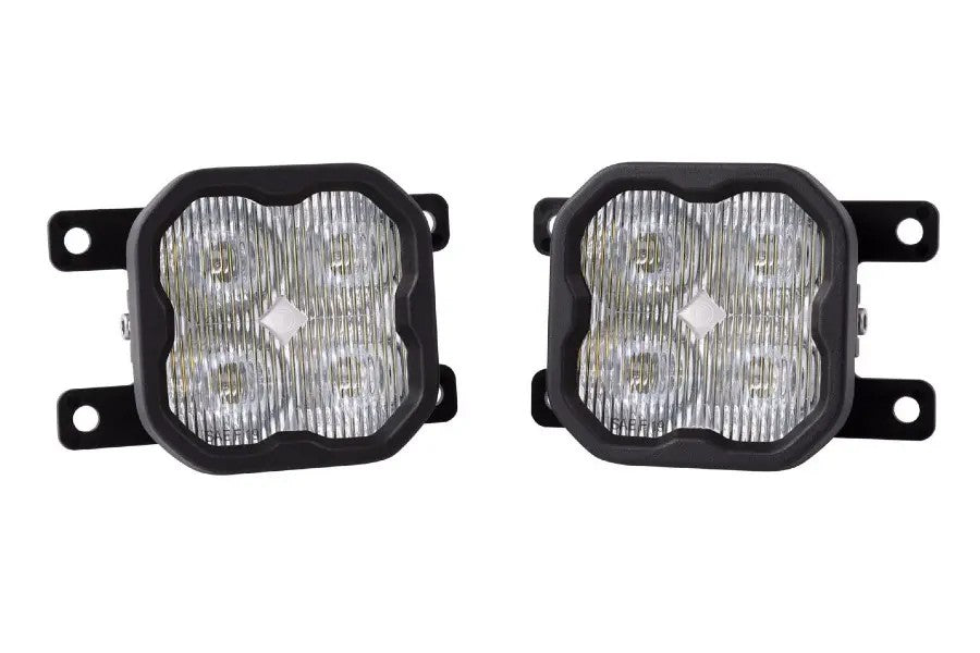 2021-2023 Ford Bronco Diode Dynamics SS3 Pro 3-Inch SAE/DOT Approved LED Fog Light Kit with White Backlight - Perfect for Off-Roading & Night Driving